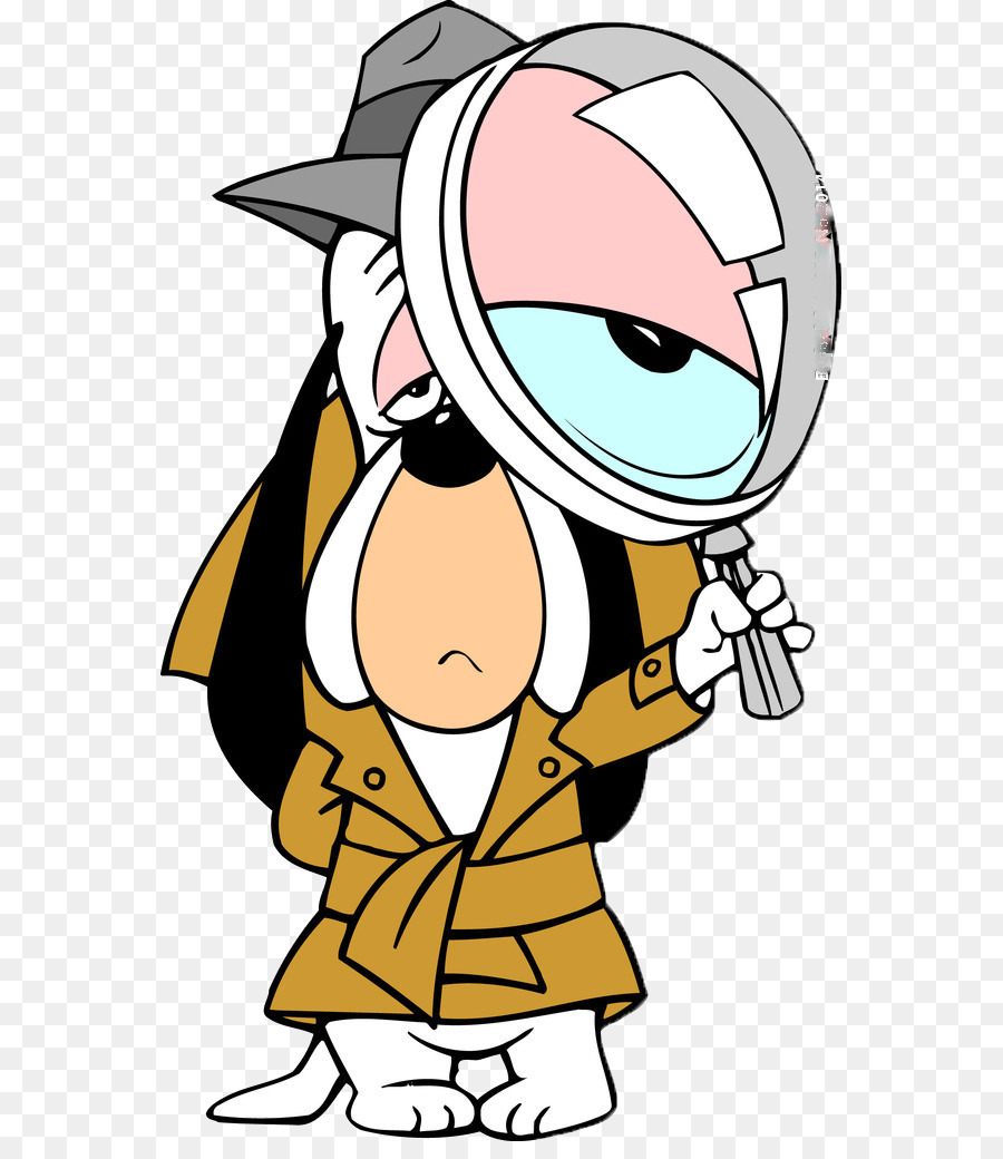 Droopy Cartoon Hanna Barbera Detective   Mr. Magnifying Glass - Detective Cartoon, Transparent background PNG HD thumbnail