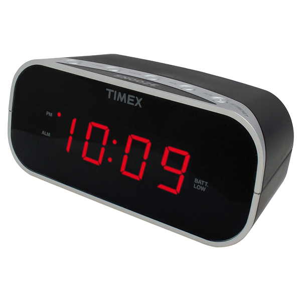 Timex T121 Timex Alarm Clock With 0.7 Red Display Black - Digital Alarm Clock, Transparent background PNG HD thumbnail