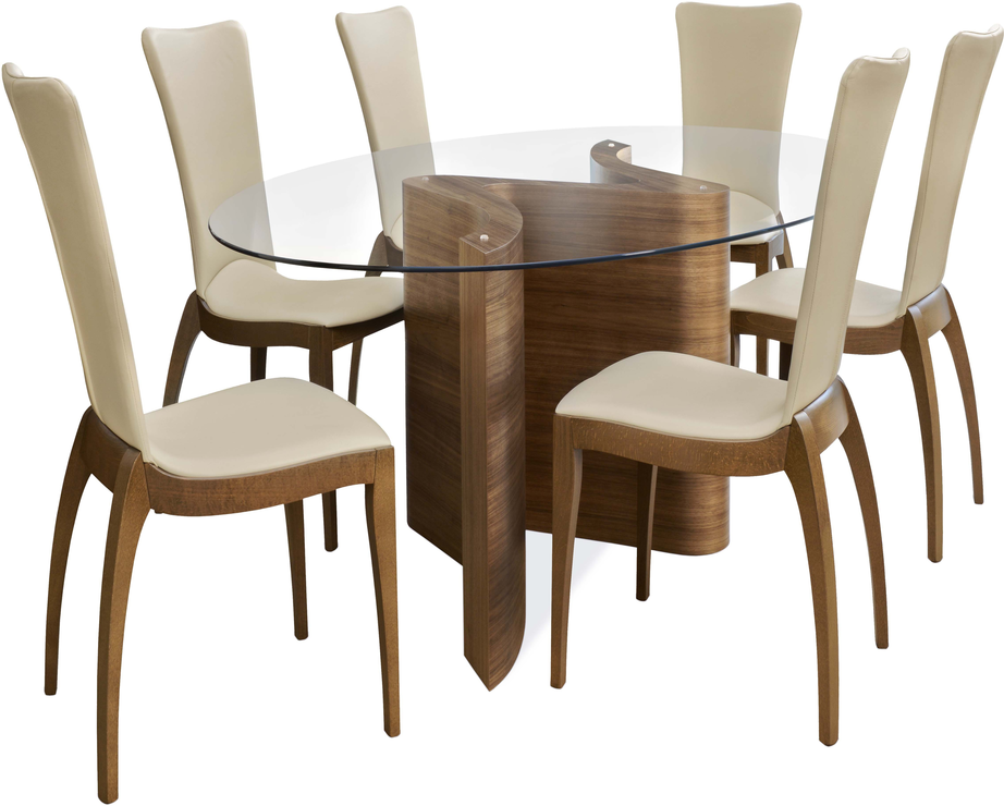 Cream Marble Dining Table Set