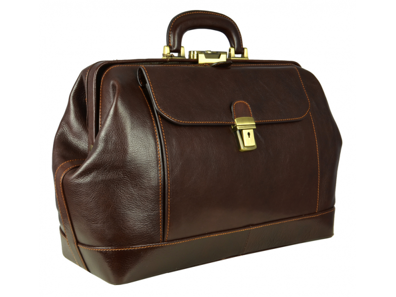 Dark Brown Leather Doctor Bag