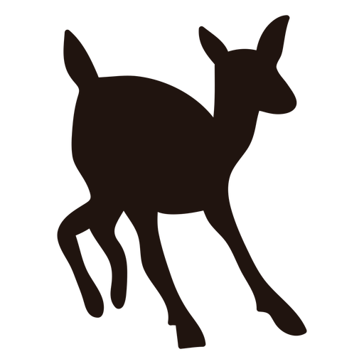 Deer Silhouette 55 - Doe, Transparent background PNG HD thumbnail