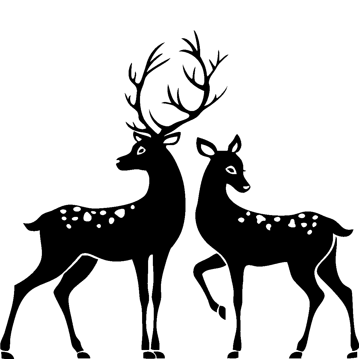 Deer Silhouette | Buck And Doe Silhouette Sb_06604_1401613791.png - Doe, Transparent background PNG HD thumbnail
