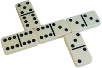 Even The Logo Is Tilted Like The Way The Domino Piece Is Stacked During The Game. - Domino, Transparent background PNG HD thumbnail