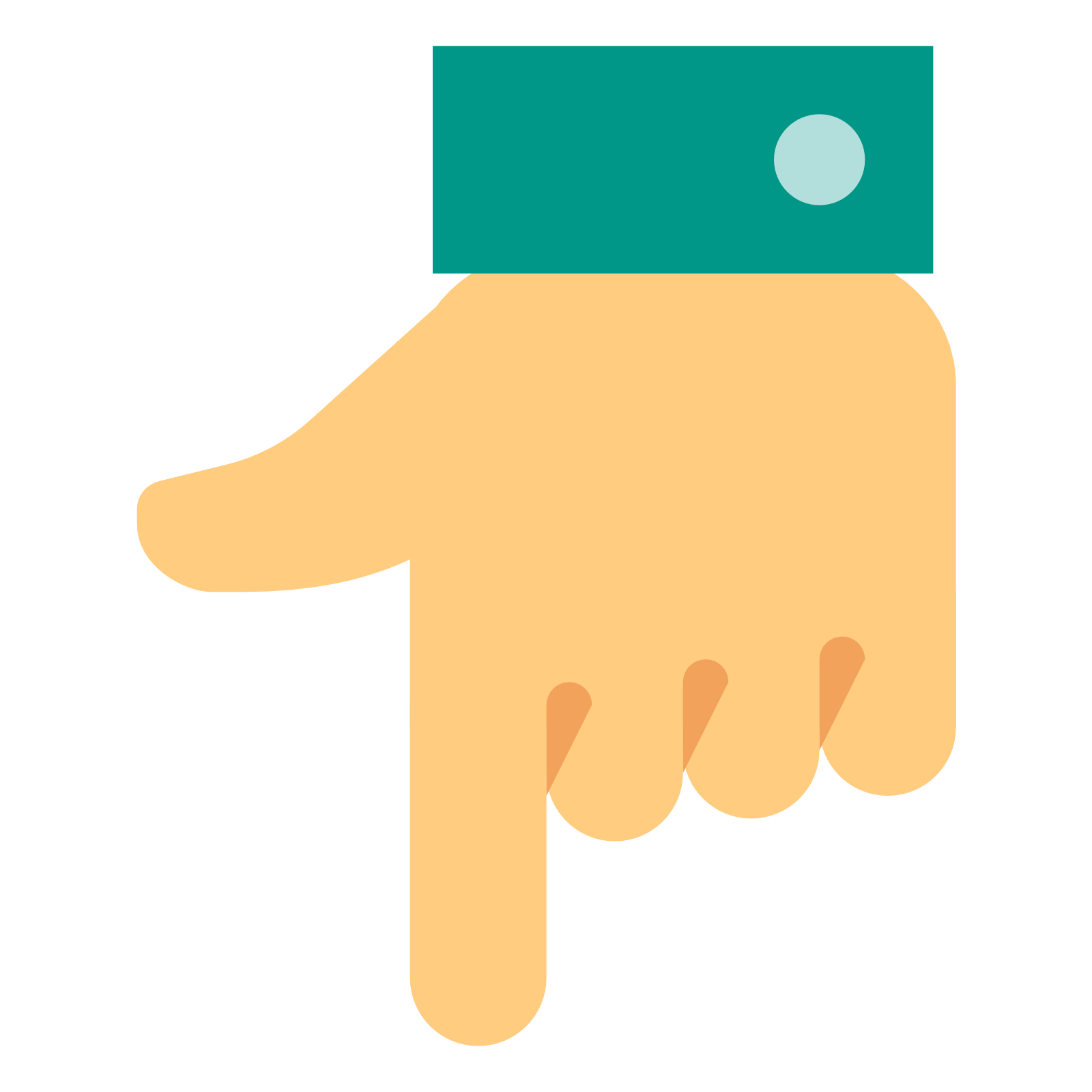 Hand Down Icon. Png 50 Px - Down, Transparent background PNG HD thumbnail