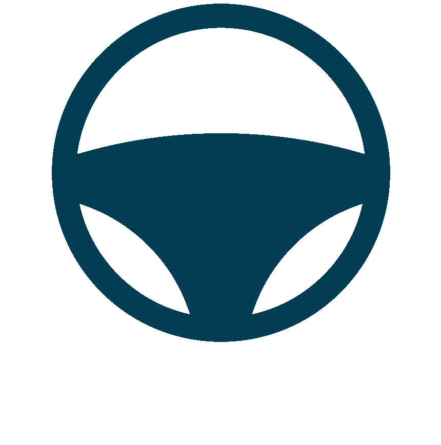 front of blue car icon with a