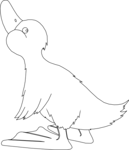 Black And White Duck Clip Art - Duck Black And White, Transparent background PNG HD thumbnail
