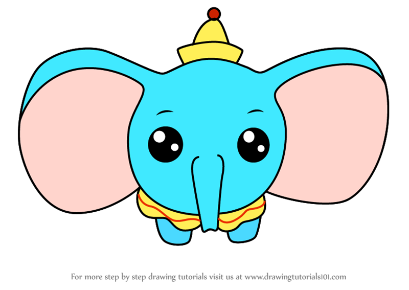 How To Draw Kawaii Dumbo Elephant From Dumbo - Dumbo Elephant, Transparent background PNG HD thumbnail