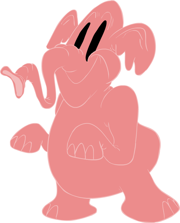 Pink Elephant By Technicolorkeegan Hdpng.com  - Dumbo Elephant, Transparent background PNG HD thumbnail