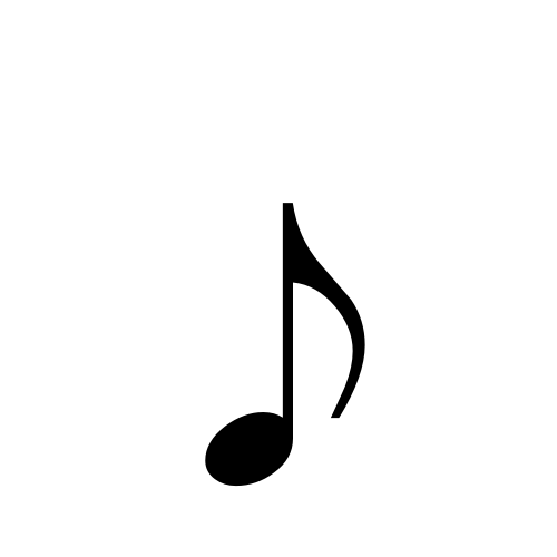 Eighth note music upside down