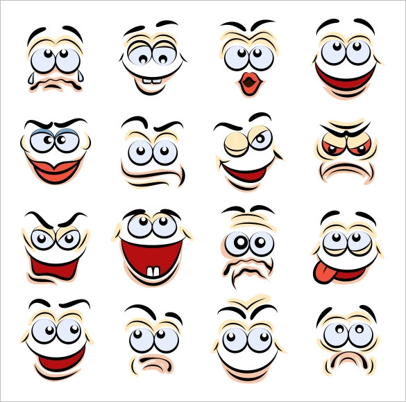 Cartoon Emotions Icons For Premium - Emotions Faces, Transparent background PNG HD thumbnail