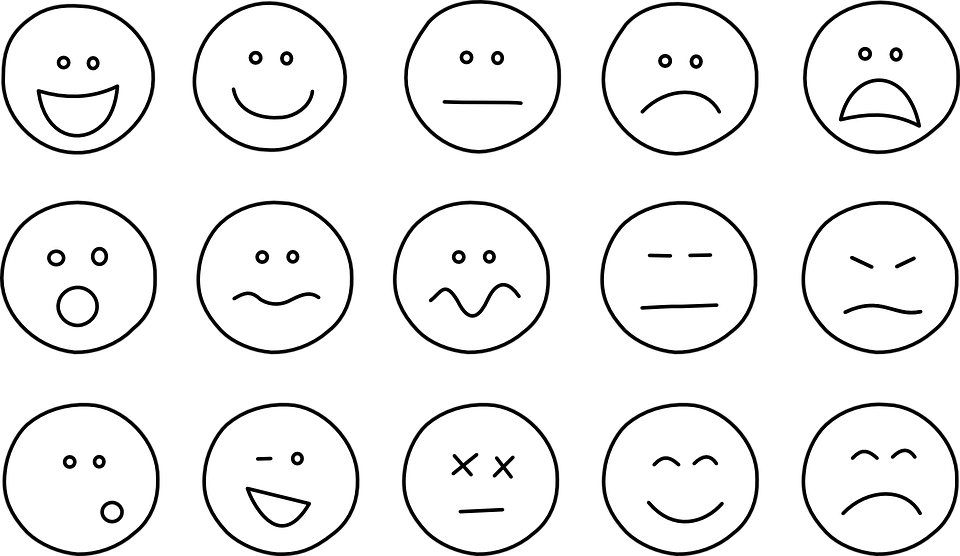 Png Emotions Faces - Emoticons Smiley Smilies Simple Set Emotions, Transparent background PNG HD thumbnail