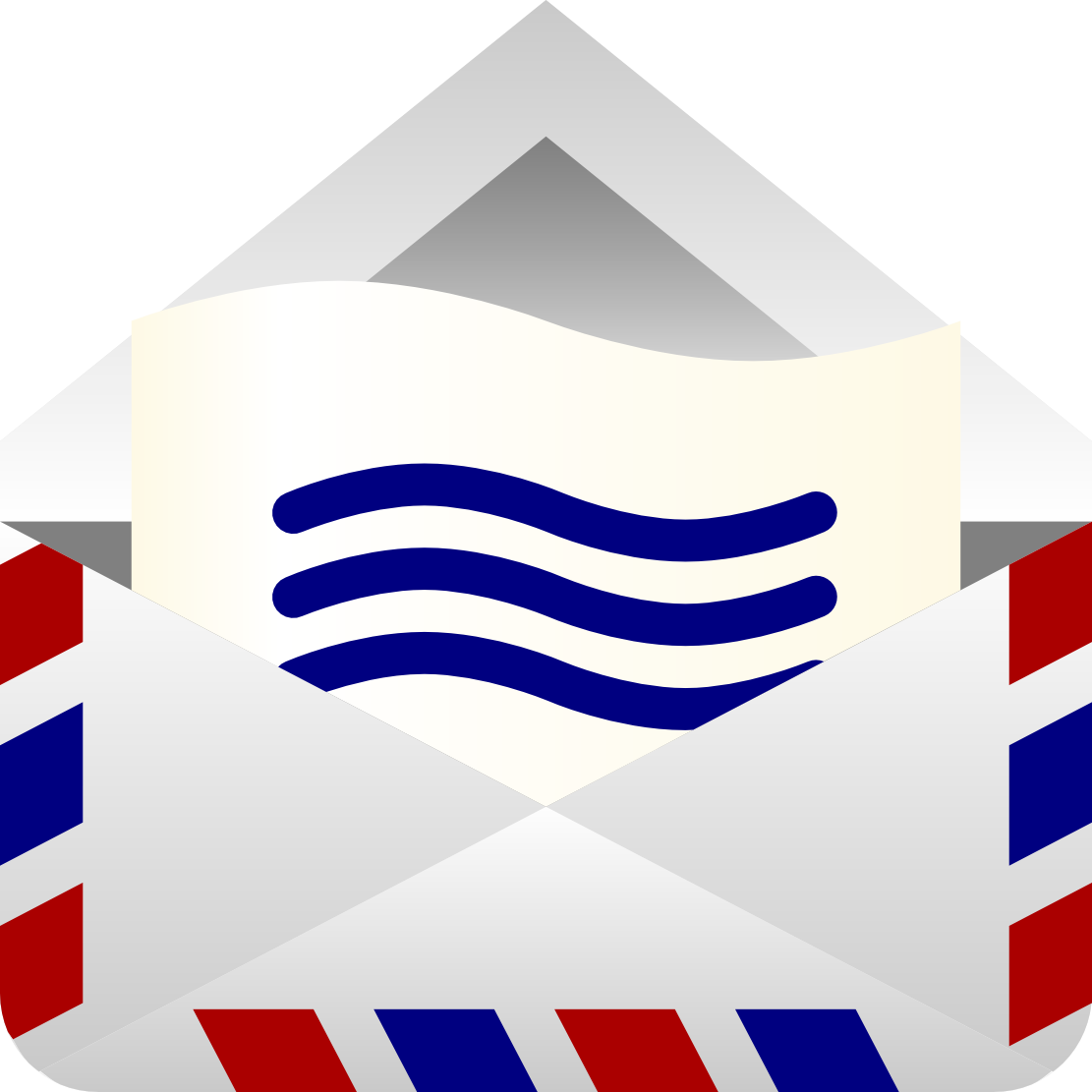 Grey Breeze Open Mail Icon 51