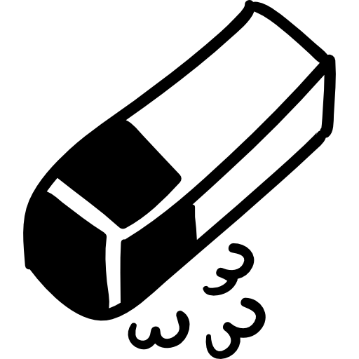 Eraser Hand Drawn Tool Free Icon - Eraser Black And White, Transparent background PNG HD thumbnail