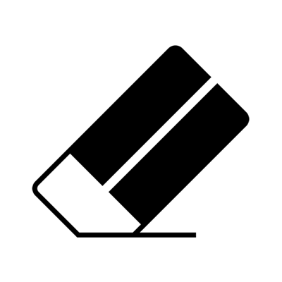 Eraser Icon Image #23385 - Eraser Black And White, Transparent background PNG HD thumbnail