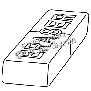 Pin Bu0026W Clipart Eraser #4 - Eraser Black And White, Transparent background PNG HD thumbnail