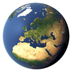 Ansicht Der Gesamten Erde Mit Blick Auf Europa - Erde, Transparent background PNG HD thumbnail