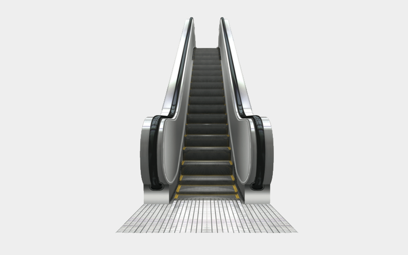 30° Heavy Duty Public Traffic Type Escalator - Escalator, Transparent background PNG HD thumbnail