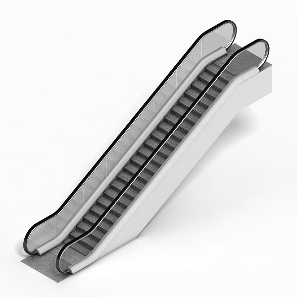 3D Escalator Model - Escalator, Transparent background PNG HD thumbnail