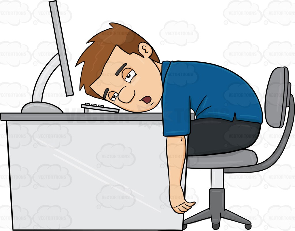 Exhausted Person Clip Art