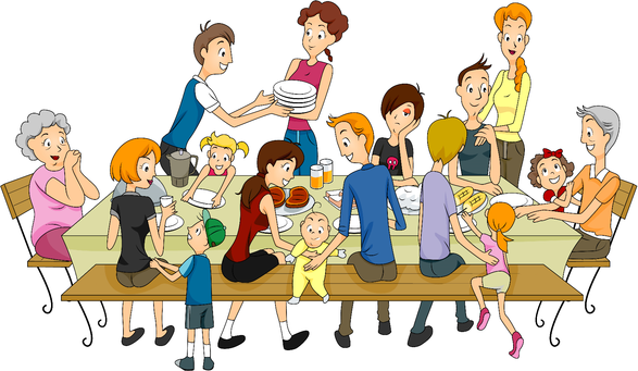 Extended family Clip art - A 