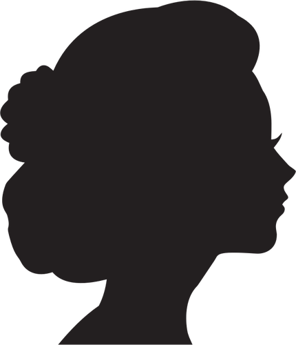 Kadın Baş Profil Siluet Resmi - Face Profile, Transparent background PNG HD thumbnail