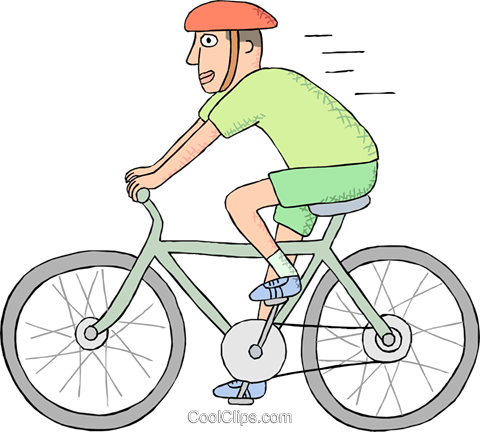 Man Riding A Bicycle Royalty Free Vector Clip Art Illustration - Fahren, Transparent background PNG HD thumbnail