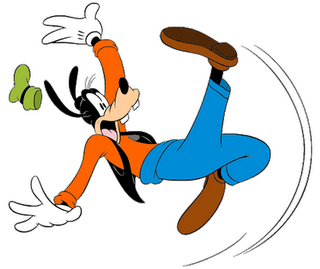 Cartoon Goofy Falling Down Clipart - Fall Down, Transparent background PNG HD thumbnail