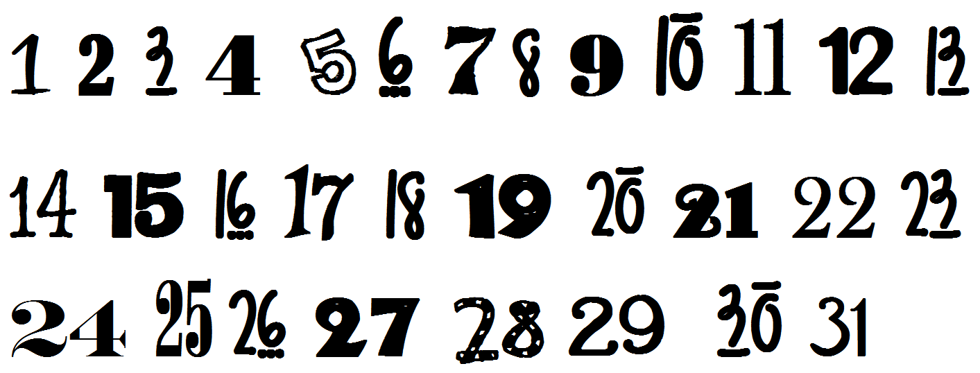 Printable Fancy Number Fonts - Fancy Numbers, Transparent background PNG HD thumbnail
