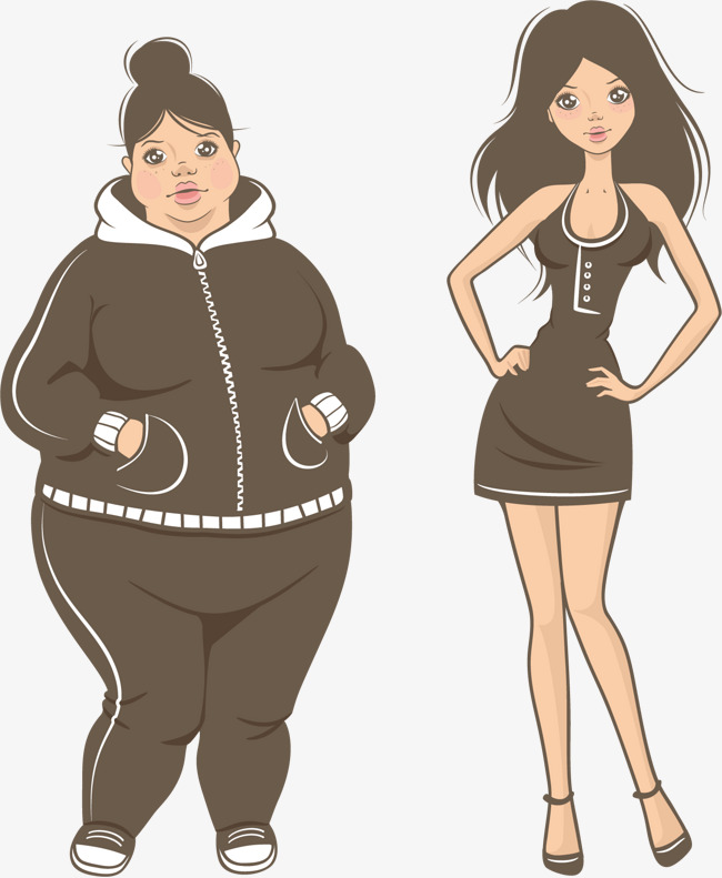 Vector painted fat girl, Vect