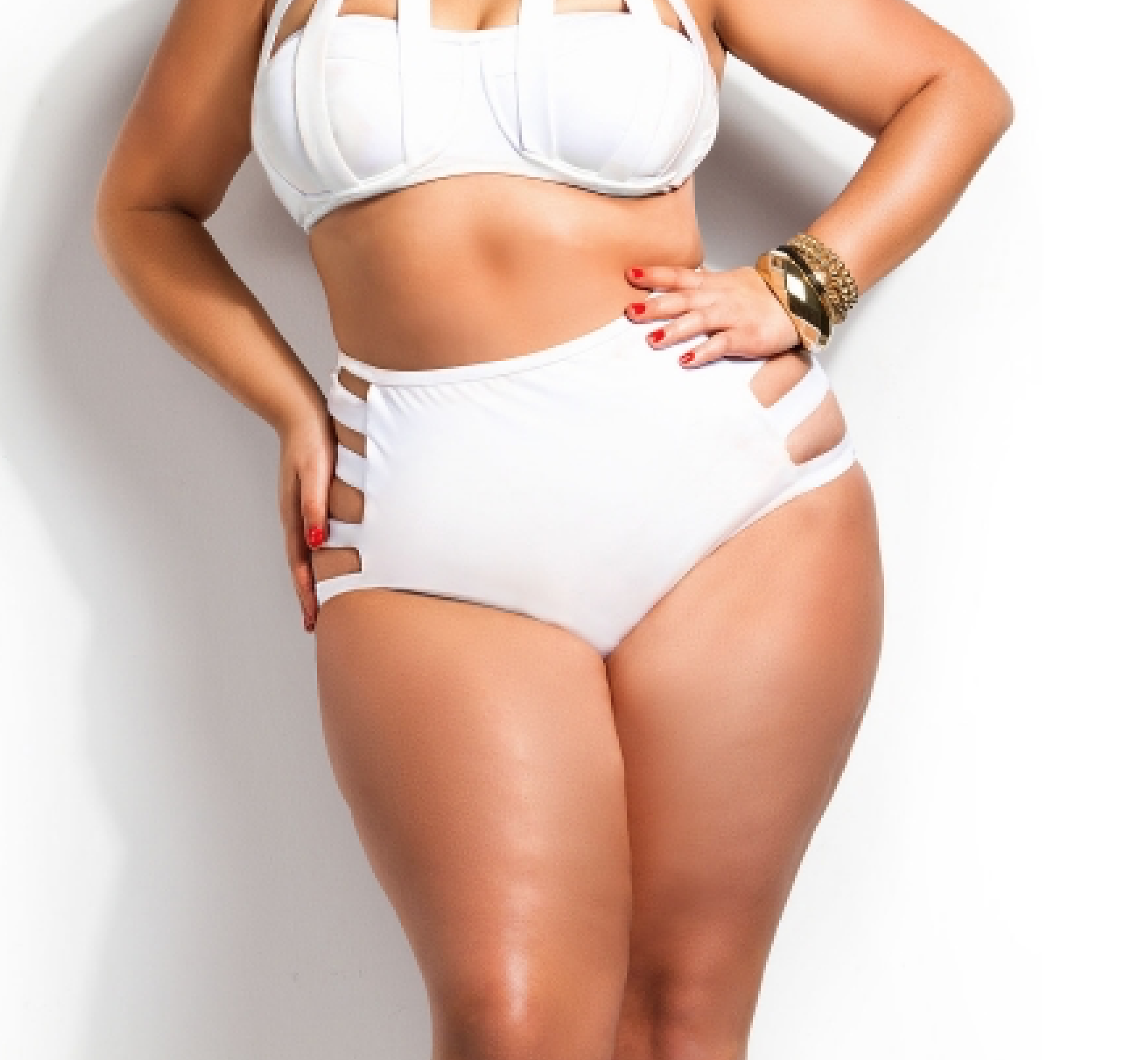 Png Fat Lady - Curvy Fat Woman Bikini Model Cellulite Photoshop Photoshopped Skin Smooth, Transparent background PNG HD thumbnail