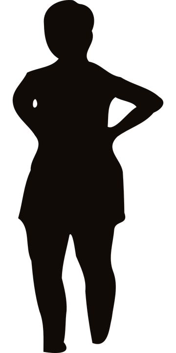 Lady Silhouette Woman Hands Fat Standing Waist - Fat Lady, Transparent background PNG HD thumbnail