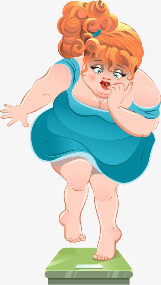 Vector Painted Weighed Fat Girl, Vector, Hand Painted, Weighed Png And Vector - Fat Lady, Transparent background PNG HD thumbnail
