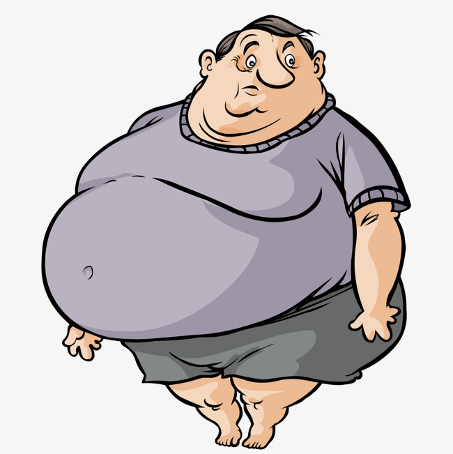 Cute Fat Man Libre Png Y Vector - Fat Man, Transparent background PNG HD thumbnail