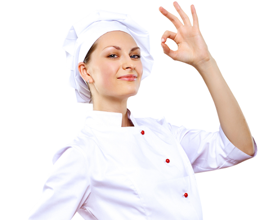Woman chef illustration logo 