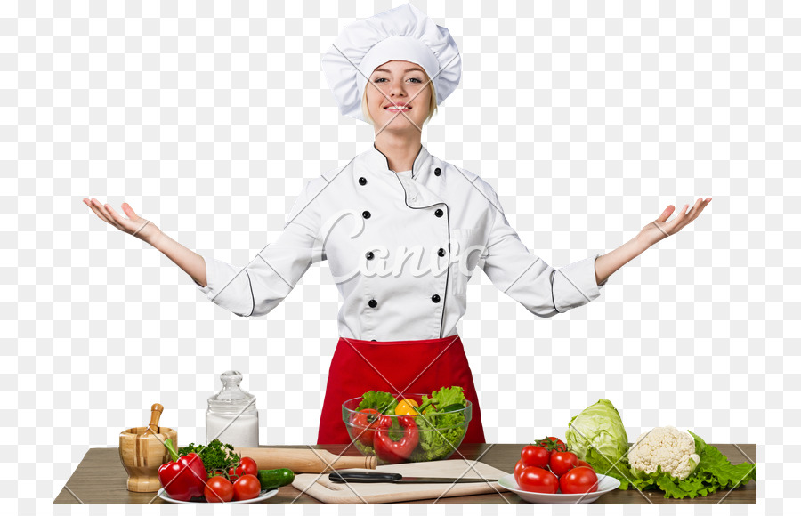 Woman chef illustration logo 