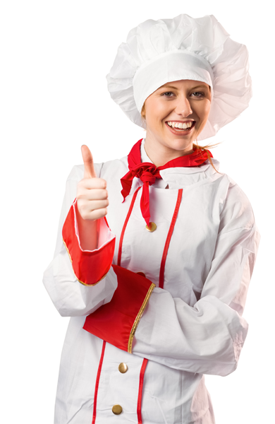 She Is Happy To Use Our Food Costing Software - Female Chef, Transparent background PNG HD thumbnail
