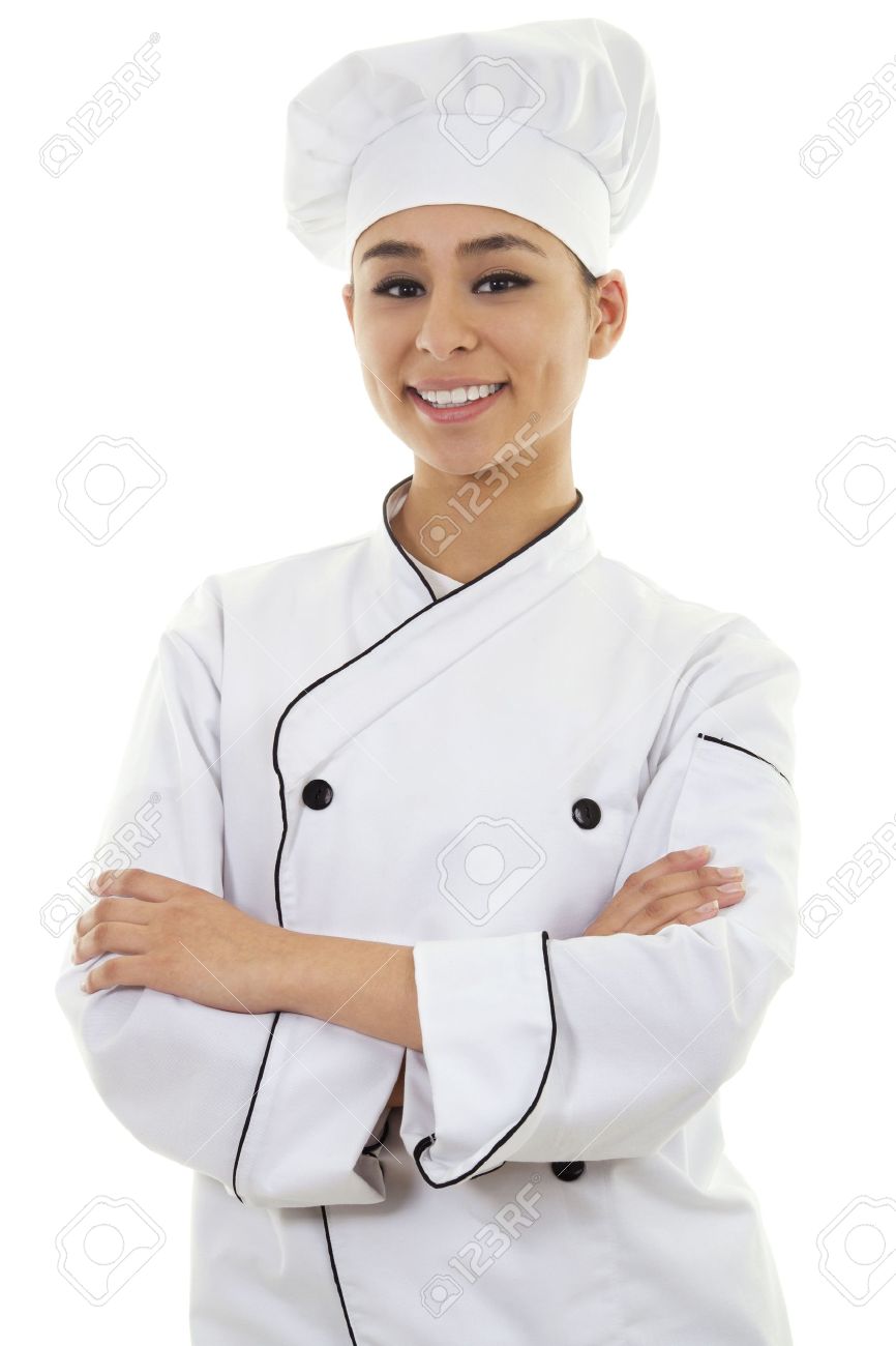 Stock Image Of Female Chef Isolated On White Background Stock Photo   9814510 - Female Chef, Transparent background PNG HD thumbnail