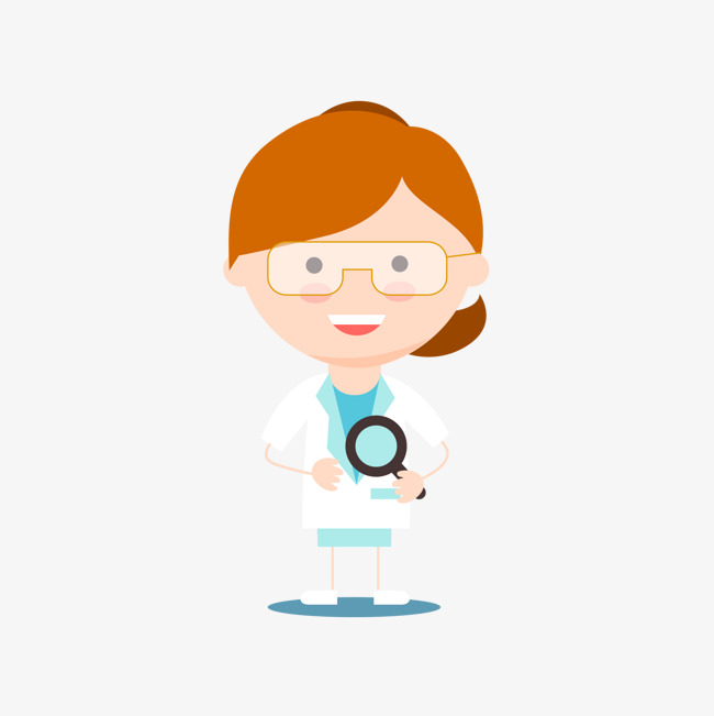 A Female Scientist Holding A Magnifying Glass, Holding It, Magnifier, Female Png And - Female Scientist, Transparent background PNG HD thumbnail