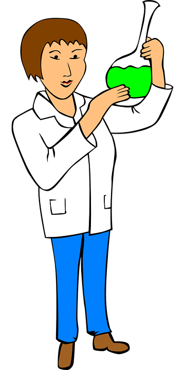 a female scientist holding a 
