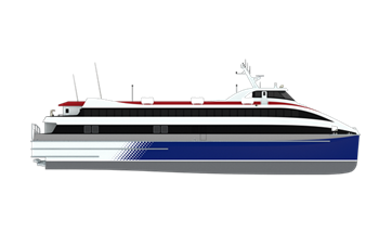 Coastal Car/passenger Ferry With 36 Kts Speed - Ferry Boat, Transparent background PNG HD thumbnail