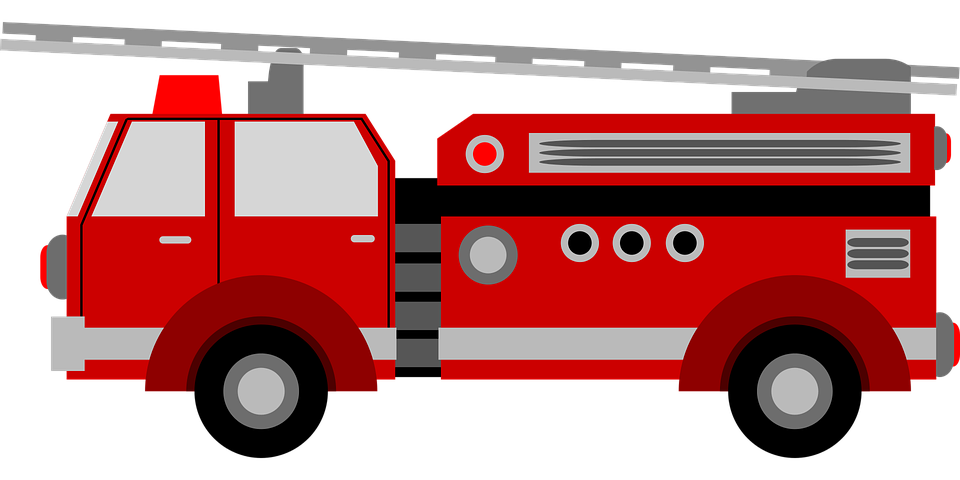 Fire truck png vector element