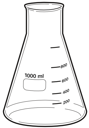 Erlenmeyer flask glass flasks