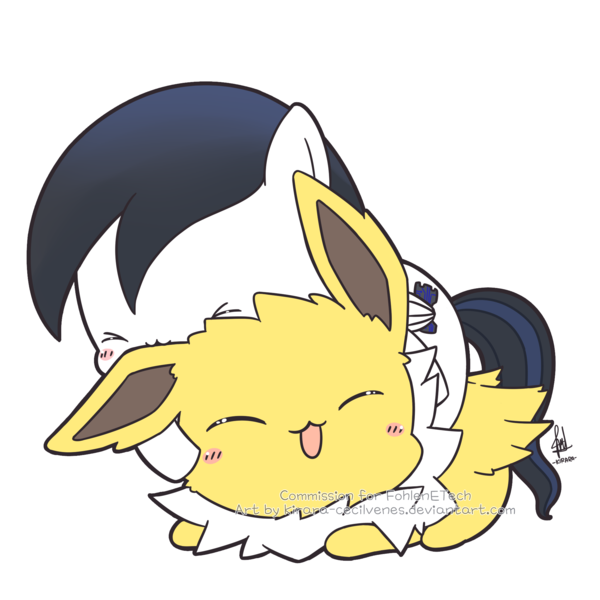 Commission   Fohlen And Jolteon By Kirara Cecilvenes Hdpng.com  - Fohlen, Transparent background PNG HD thumbnail
