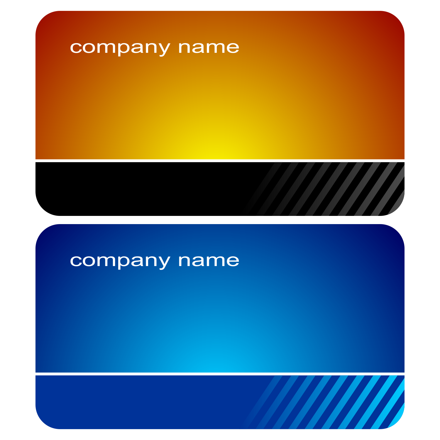 2 Stylish Business Cards Vector - For Business Use, Transparent background PNG HD thumbnail