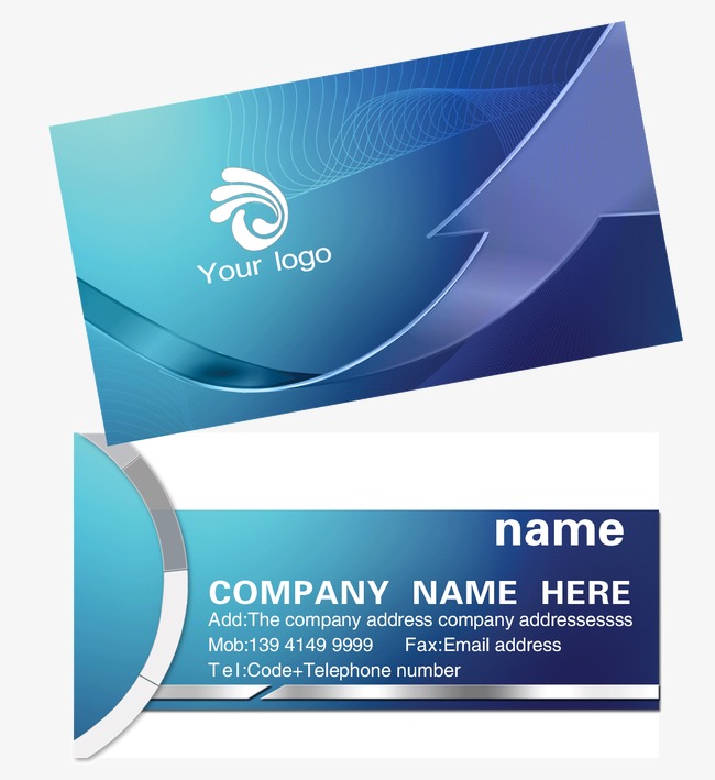 Blue Business Cards, Business Card Design, Business Card, Business Card Template Png And - For Business Use, Transparent background PNG HD thumbnail