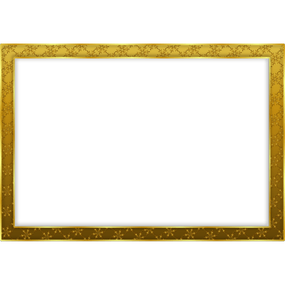 Png Frames For Pictures - Simple Gold Frame Landscape, Transparent background PNG HD thumbnail
