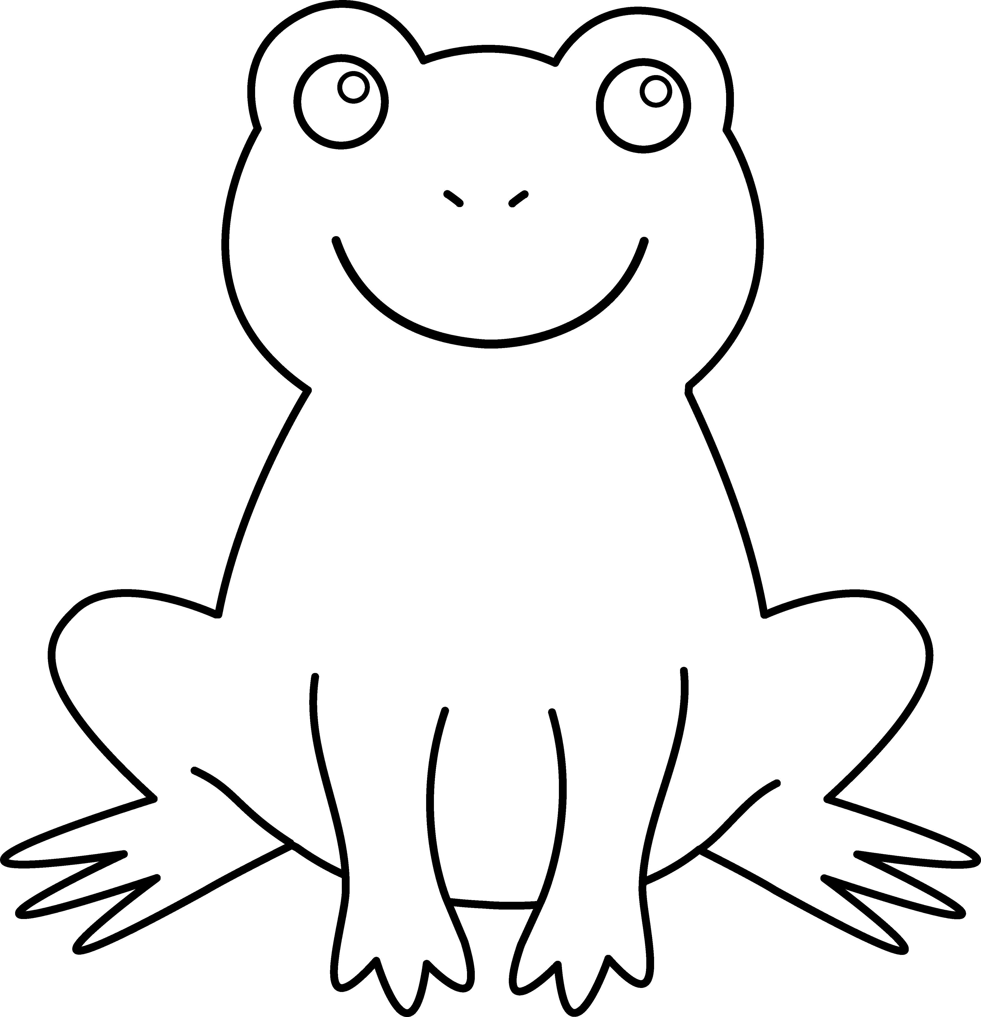 Clipart Info - Frog Black And White, Transparent background PNG HD thumbnail