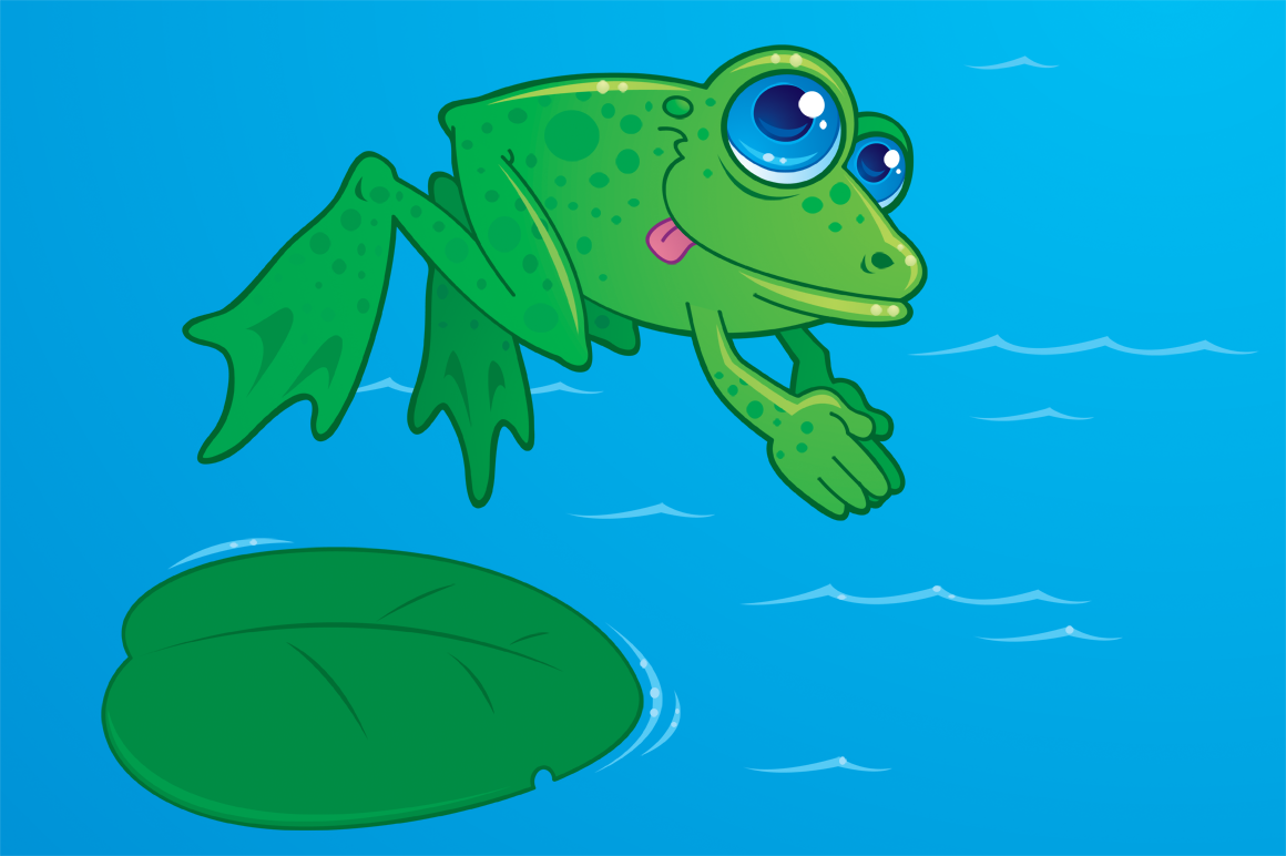 Diving Frog - Frog On Lily Pad, Transparent background PNG HD thumbnail