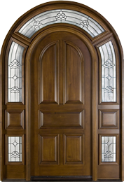 Arch Top Wood Entry Doors - Front Door, Transparent background PNG HD thumbnail