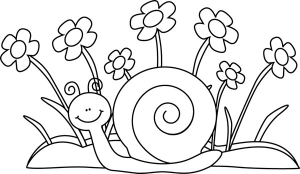 Garden Clipart Flower Outline #3 - Garden Black And White, Transparent background PNG HD thumbnail